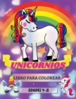 Unicornios Libro para Colorear Edades 4-8 : Disenos adorables para ninos y ninas unicos grandes 8,5x11 - Book