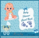 It's a Boy! Baby Shower Guest Book : Amazing Color Interior with 100 Page and 8.5 x 8.5 inch Blue Strollers with Flower - Book