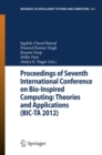 Proceedings of Seventh International Conference on Bio-Inspired Computing: Theories and Applications (BIC-TA 2012) : Volume 1 - eBook