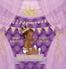 Baby Shower Guest Book : It's a Prince! Cute Little Prince Royal Black Boy Gold Crown Ribbon With Letters Purple Pillow Theme - Book