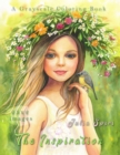 The Inspiration : Grayscale Coloring Book for Adults. Color up a magical and fantasy creatures, cute fairies and elves, beautiful girls portraits, delicate flowers, and more - Book