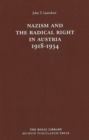 Nazism and the Radical Right in Austria 1918-1934 - Book