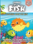 Jumbo Fish Coloring Book For Kids : Fantastic Gift For Boys & Girls, Ages 4-8 (Kids Coloring Activity Books) - Book