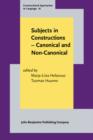 Subjects in Constructions - Canonical and Non-Canonical - Book