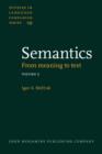 Semantics : From meaning to text. Volume 2 - Book