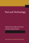 Text and Technology : In Honour of John Sinclair - Book