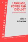 Language, Power and Ideology : Studies in Political Discourse - Book