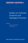 Studies on Universal Grammar and Typological Variation - Book