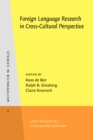 Foreign Language Research in Cross-Cultural Perspective - Book