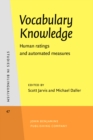 Vocabulary Knowledge : Human ratings and automated measures - Book