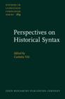 Perspectives on Historical Syntax - Book