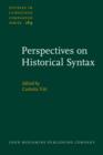 Perspectives on Historical Syntax - eBook