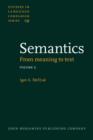 Semantics : From meaning to text. Volume 2 - eBook