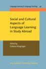 Social and Cultural Aspects of Language Learning in Study Abroad - eBook