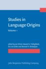 Studies in Language Origins : Volume 1 - eBook