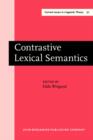 Contrastive Lexical Semantics - eBook