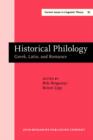 Historical Philology : Greek, Latin, and Romance. Papers in honor of Oswald Szemerenyi II - eBook
