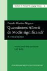 'Quaestiones Alberti de Modis significandi.' : A critical edition - eBook