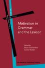 Motivation in Grammar and the Lexicon - eBook