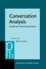 Conversation Analysis : Studies from the first generation - eBook
