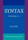 Syntax : An Introduction. Volume II - eBook