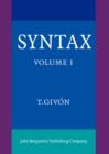 Syntax : An Introduction. Volume I - eBook
