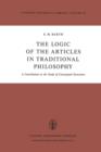 The Logic of the Articles in Traditional Philosophy : A Contribution to the Study of Conceptual Structures - Book