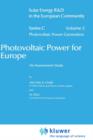 Photovoltaic Power for Europe : An Assessment Study - Book