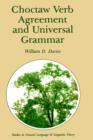 Choctaw Verb Agreement and Universal Grammar - Book