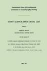 Crystallographic Book List - Book