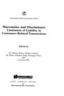 Warranties and Disclaimers Limitation of Liability in Consumer-Related Transactions - Book
