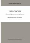 Explanation : Theoretical Approaches and Applications - Book