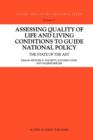 Assessing Quality of Life and Living Conditions to Guide National Policy : The State of the Art - Book
