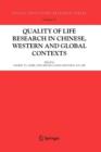 Quality-of-Life Research in Chinese, Western and Global Contexts - Book