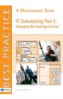 IT Outsourcing Part 2 : Managing the Sourcing Contract - eBook