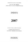 Reports of Judgments, Advisory Opinions and Orders : 2007, Index - Book