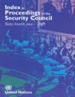 Index to Proceedings of the Security Council 2009 - Book