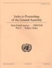Index to Proceedings of the General Assembly : Part I, Subject Index, 2009 to 2010 - Book