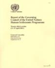 Report of the Governing Council of the United Nations Human Settlements Programme : Twenty-third Session (11 -15 April 2011) - Book