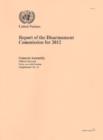 Report of the Disarmament Commission for 2012 - Book