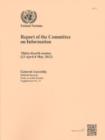 Report of the Committee on Information : thirty-fourth session (23 April - 4 May 2012) - Book