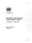 Resolutions and decisions of the Security Council : 1 August 2011 - 31 July 2012 - Book