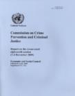 Commission on Crime Prevention and Criminal Justice : Report on the Reconvened Eighteenth Session (3 to 4 December 2009) - Book