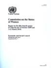 Report of the Commission on the Status of Women : 13 March and 14 Octo ber 2009 and 1 to 12 March 2010 - Book