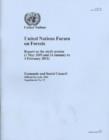 United Nations Forum on Forests : Report on the Ninth Session (1 May 2009 and 24 January 2006 to 4 February 2011) - Book