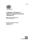 Committee of Experts on Global Geospatial Information Management : report on the second session (13-15 August 2012) - Book