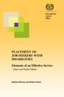 Placement of Job-seekers with Disabilities. Elements of an Effective Service - Asian and Pacific Edition - Book