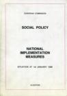 Social Policy : National Implementation Measures Situation at 1st January 1996 - Book