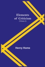 Elements of Criticism (Volume I) - Book