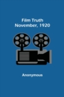 Film Truth; November, 1920 - Book